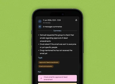 After Sumrize workspace summary mockup